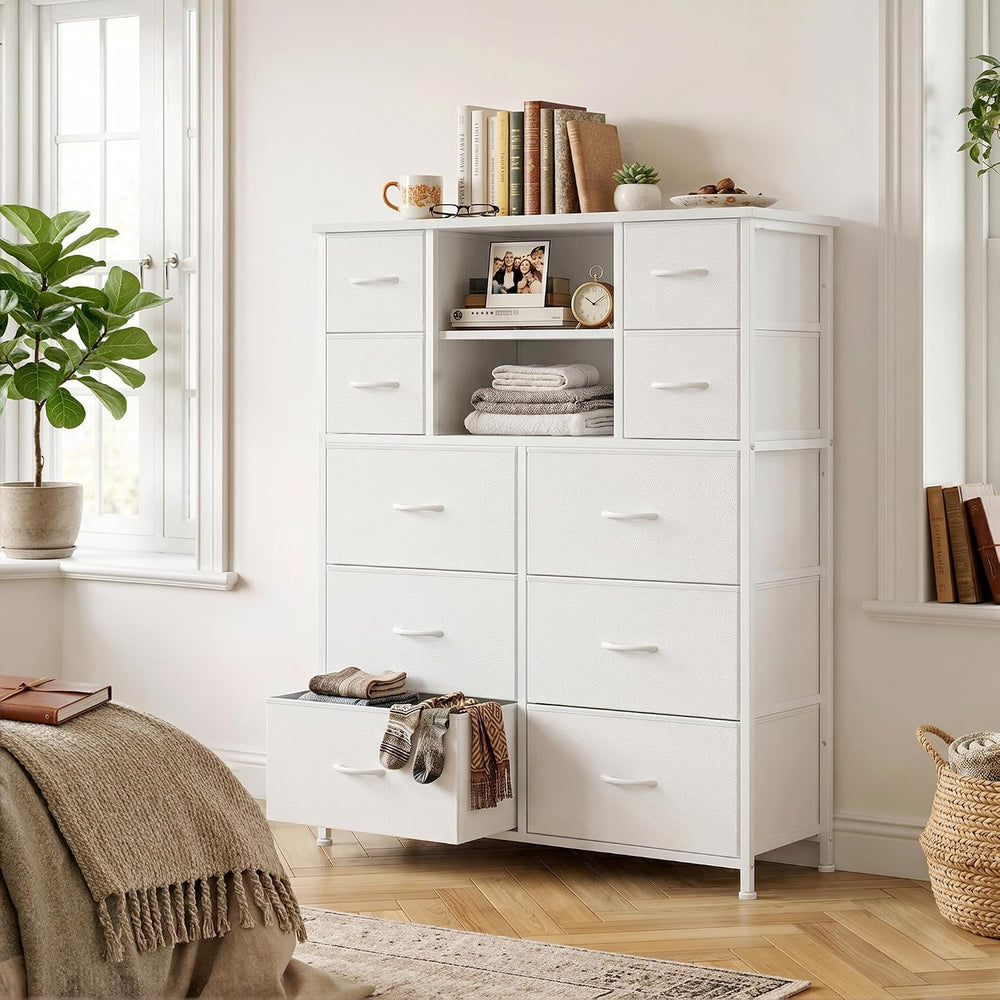 10-Drawer Dresser for Bedroom, 48"H Organizer Storage for clothes