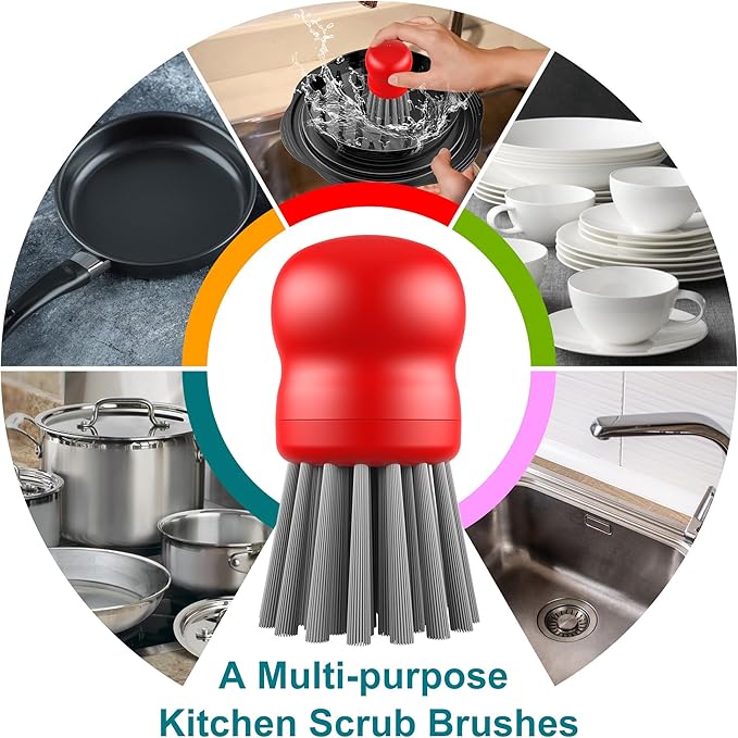 Mini Dish Brush for Cleaning Chicken Shredder, Palm Brush Dish Scrubber - Image 5