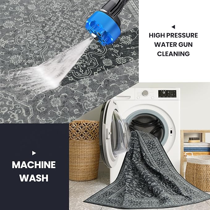 Washable Rugs 8x10 Area Rugs for Living Room, Dining Room- Soft Low Pile - Image 3