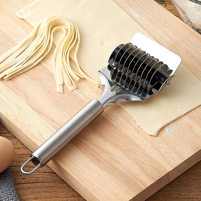 Pasta Noodle Cutter, High Grade Stainless Steel Pasta Spaghetti Maker Noodle - Image 3