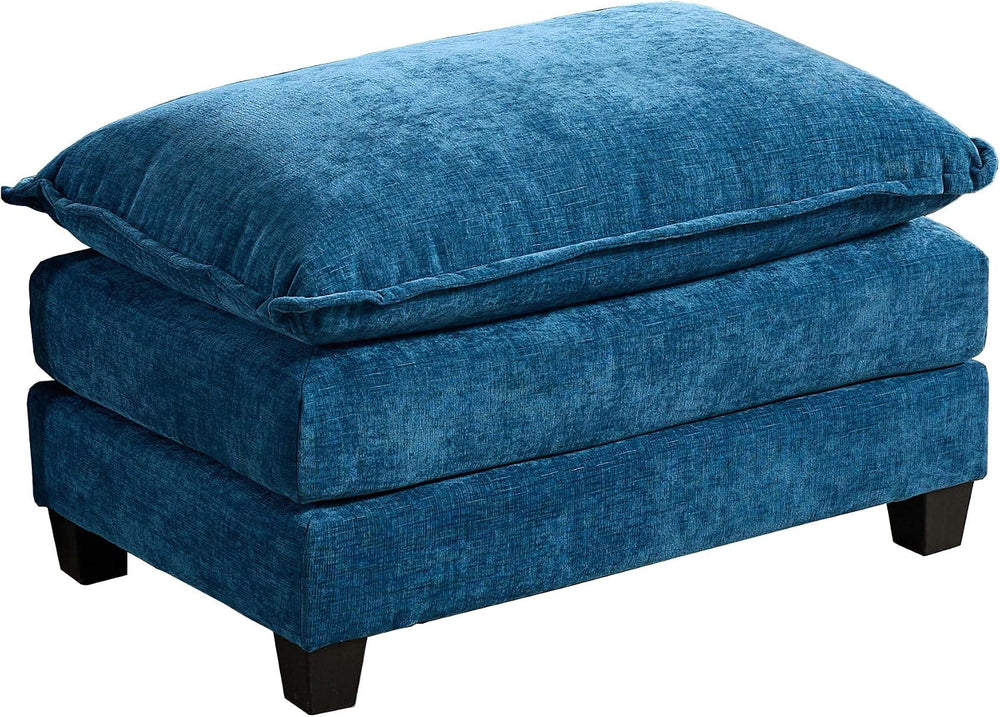 Aoowow Matching Ottomans for Cloud Sofas,Modern Chenille Upholstered Ottoman ...