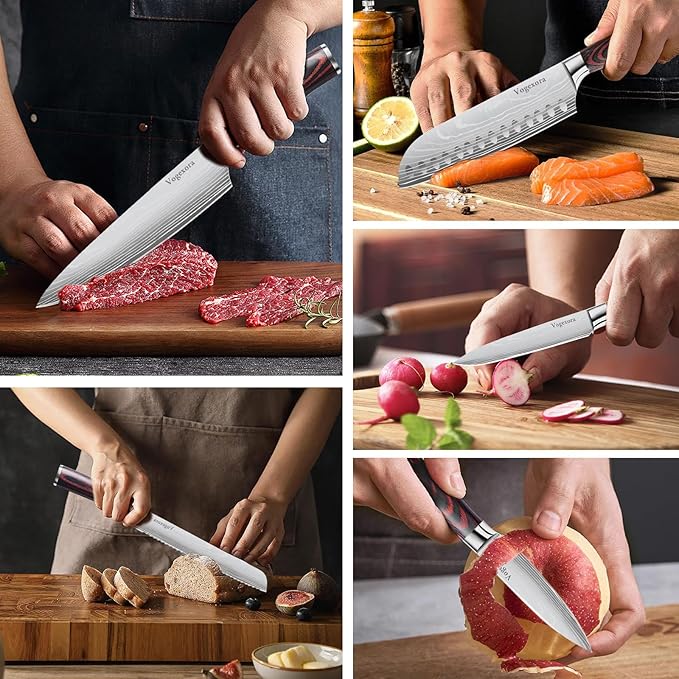 5 Pcs Chefs Kitchen Sharp Knife Set - Image 7