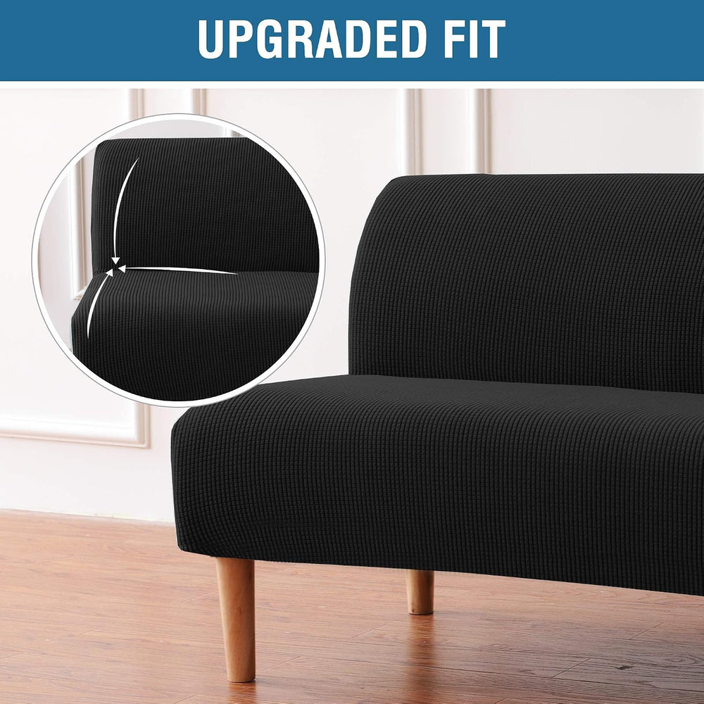 H.VERSAILTEX Armless Futon Cover Stretch Sofa Bed Slipcover Protector Elastic...