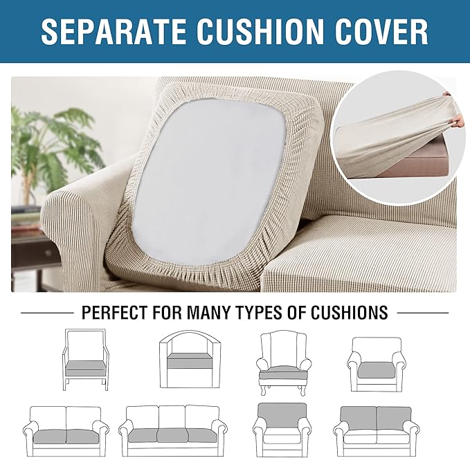 H.VERSAILTEX 4 Piece Stretch Sofa Covers - Image 7