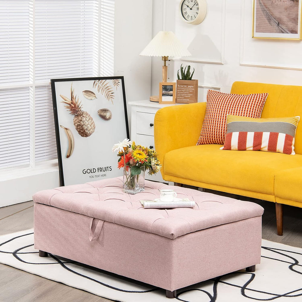 Folding Ottoman Chair Bed with Mattress & Metal Frame