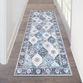 HEBE Hallway Runner Rug 2'x5' Washable Vintage Distressed Area Rugs Non Slip by HEBE