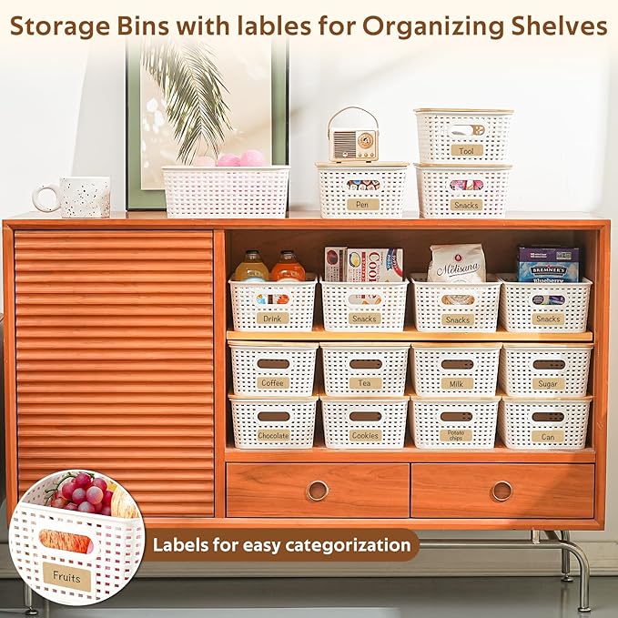 8 Pack Plastic Storage Bins - Image 6