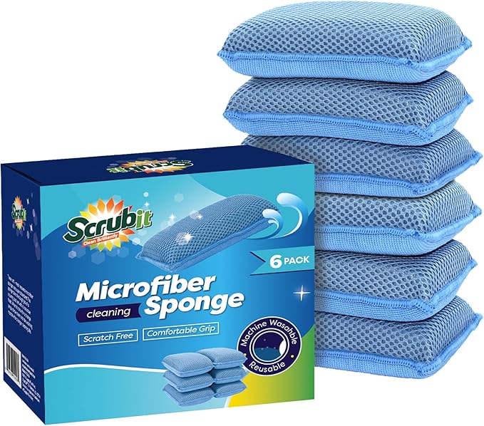 Miracle Microfiber Kitchen Sponge by Scrub-It by SCRUBIT
