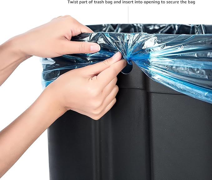 Amazon Basics Rectangular Metal Trash Can - Image 5