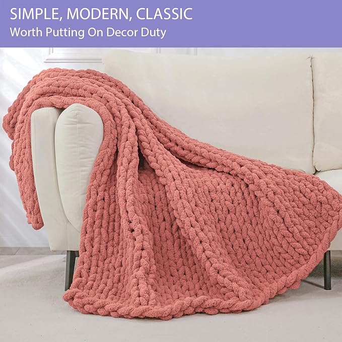 Bigacogo Chunky Knit Throw Blanket - Image 3
