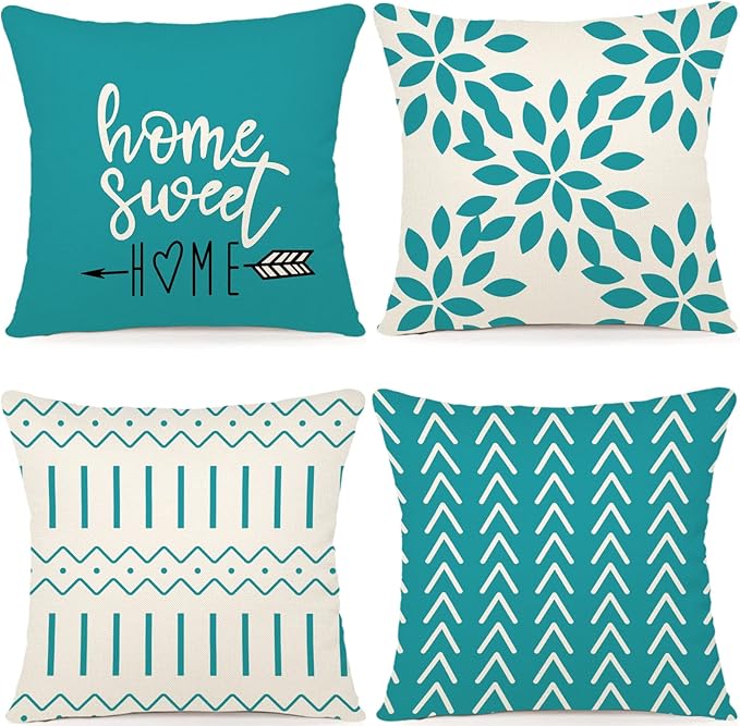 YCOLL Pillow Covers 16x16 Set of 4, Modern Sofa Throw Pillow Cover, Decorative by PillowCoversExpert