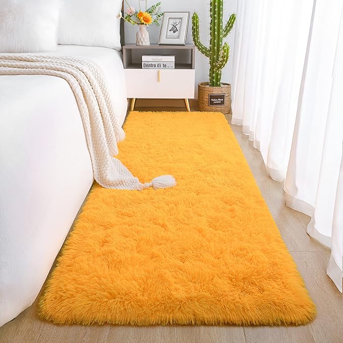 Chicrug Soft Runner Rug for Bedroom Living Room Plush Fluffy Rugs 2x6 Feet by ChicrugHomeDecor