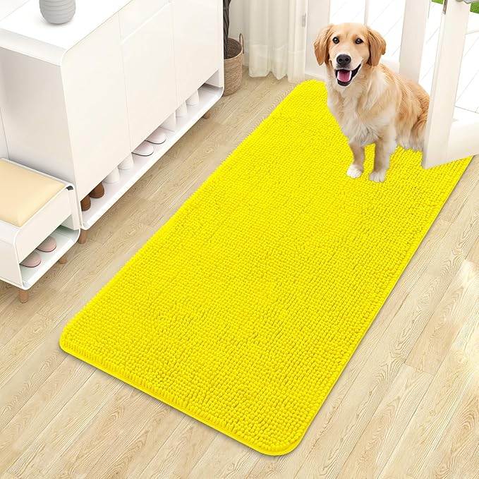 OLANLY Dog Door Mat for Muddy Paws 44x24, Absorbs Moisture and Dirt, Absorbent by OLANLY