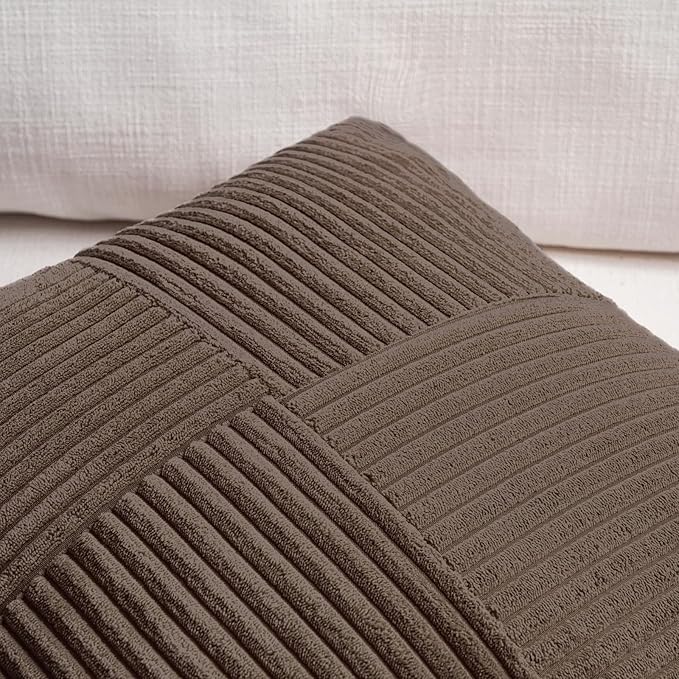 Fancy Homi 2 Packs Dark Brown Lumbar Decorative Throw Pillow Covers 16x26 Inch - Image 4