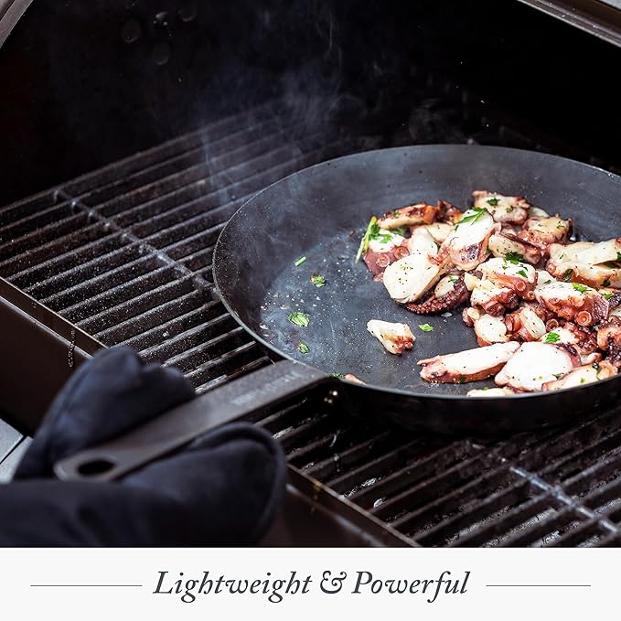Merten & Storck Pre-Seasoned Carbon Steel 12” Frying Pan Skillet, Use on - Image 9