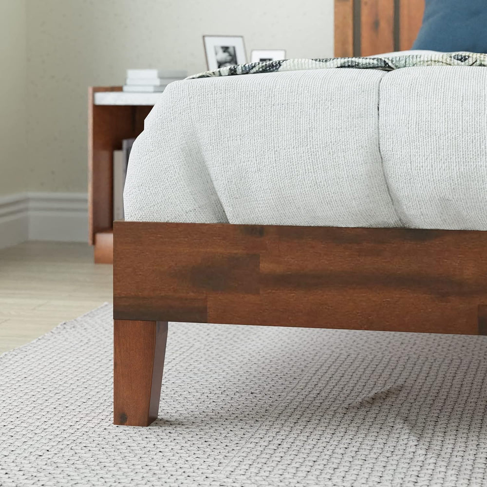 Zinus Vivek Deluxe Wood Platform Bed Frame with Headboard, Full