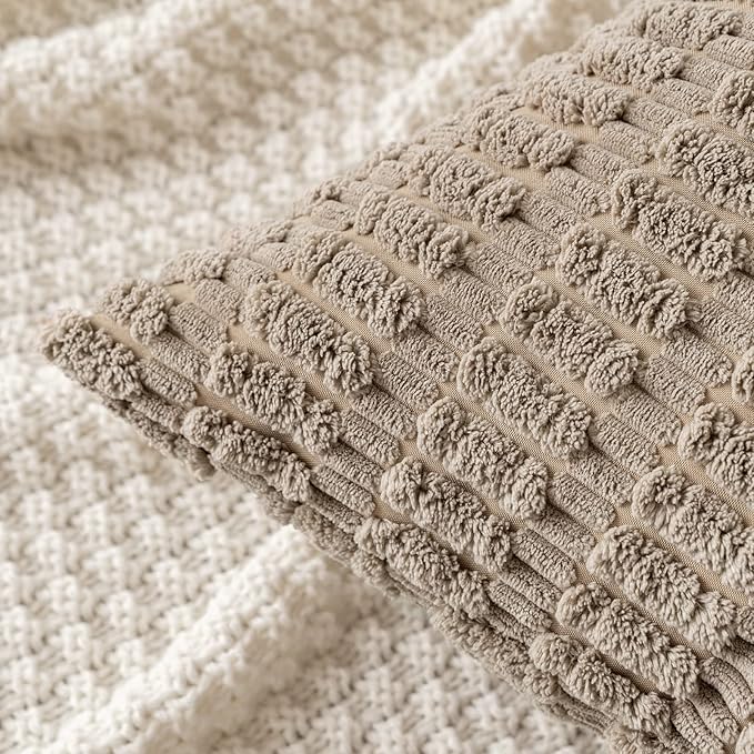 MIULEE Pack of 2 Corduroy Decorative Throw Pillow Covers 20x20 Inch Soft Boho - Image 2