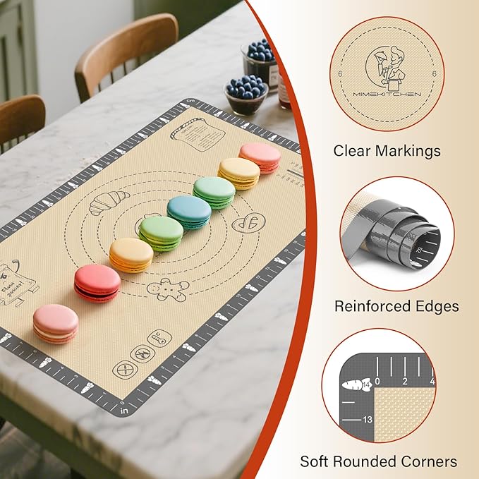 Silicone Mat for Baking Macaron, Extra Thick Silicone Baking Mat - Image 7