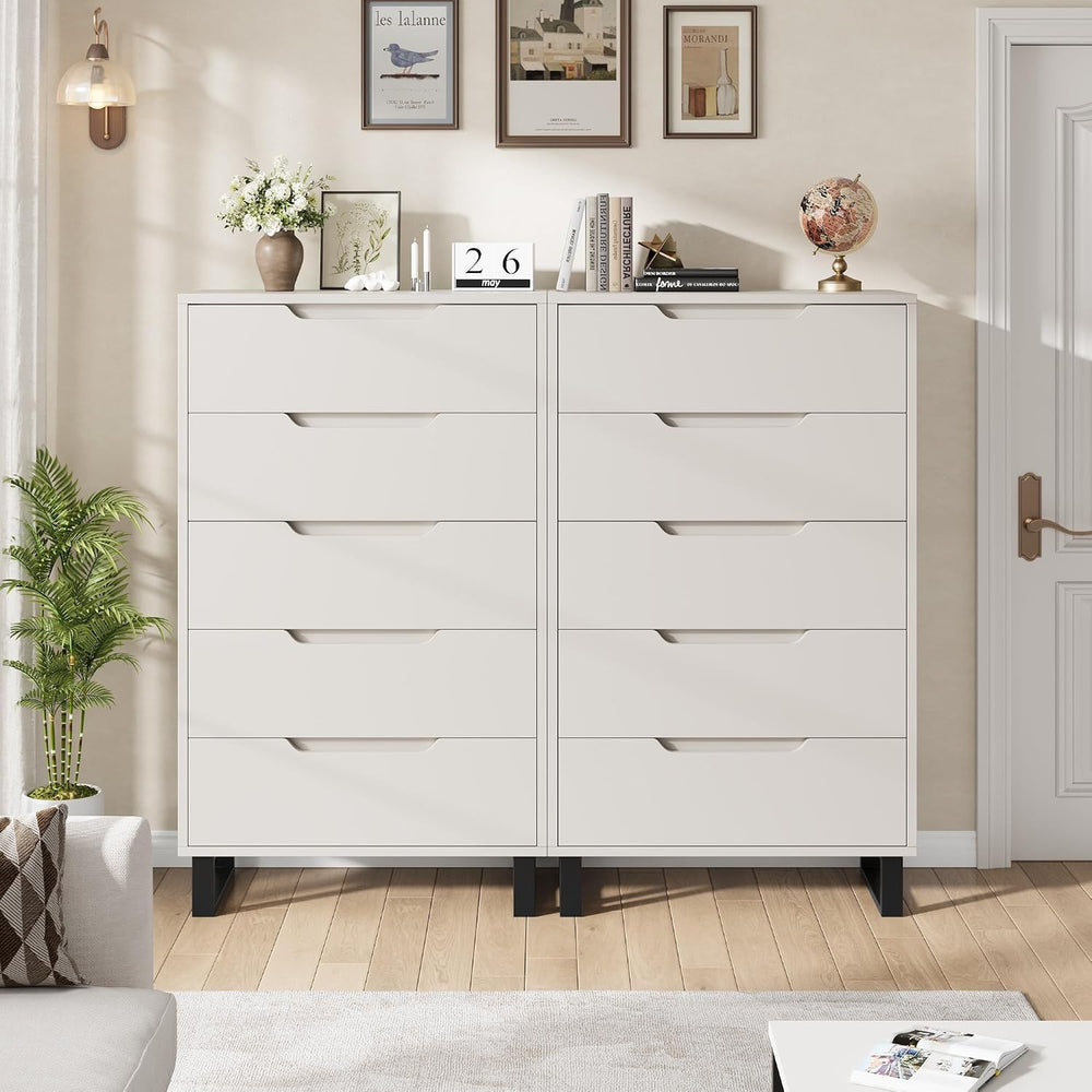 Garvee 5 Dresser for Bedroom, 50.5" Vertical Dresser Drawer with Storage