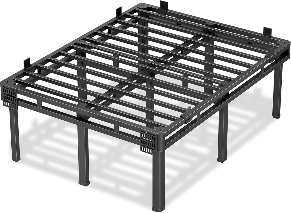Superay 20 inch Queen Bed Frame with Rounded Legs, Double Layer Design