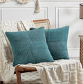 Fancy Homi 2 Packs Teal Euro Decorative Throw Pillow Covers 26x26 Inch by Fancy+Homi