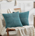Fancy Homi 2 Packs Teal Decorative Throw Pillow Covers 20x20 Inch by Fancy+Homi
