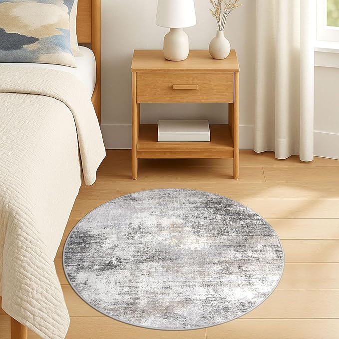 IOHOUZE Round Area Rug 3 Ft Circle Entryway Rugs Round Washable Door Mat Indoor - Image 8