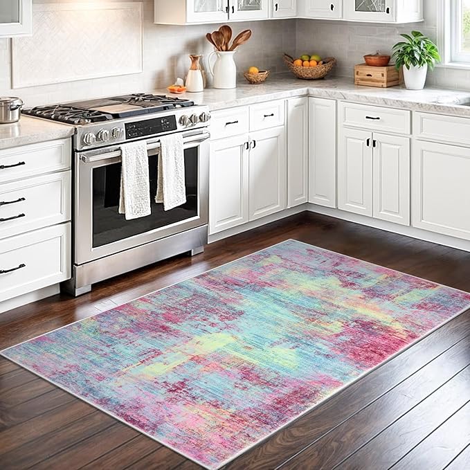 IOHOUZE Abstract Area Rug 3x5 Ft Washable Rugs - Image 2