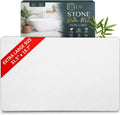 Extra Large Diatomaceous Earth Stone Bath Mat (31.5” x 19.7”) White XL | Fast Absorbent Shower Stone Bath Mat For Bathroom - Quick Dry, Easy Clean and Non-Slip Mat - Instant Drying Diatomite Bathmat