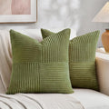 Fancy Homi 2 Packs Moss Green Euro Decorative Throw Pillow Covers 28x28 Inch by Fancy+Homi