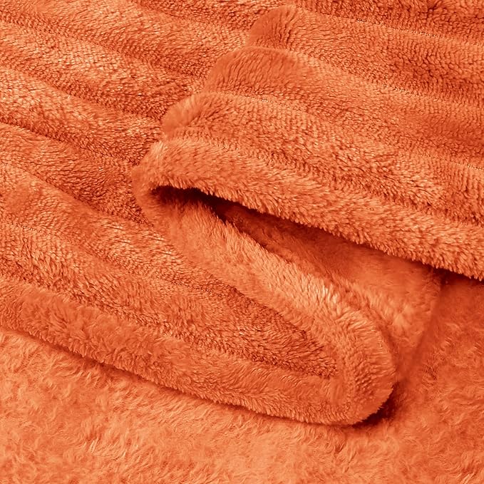 BEDELITE Fleece Blanket Queen Size, 3D Ribbed Jacquard Soft & Warm Decorative - Image 5
