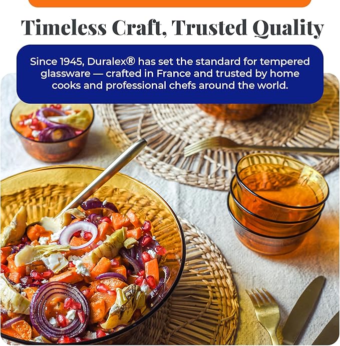 Duralex Le Gigogne Glass Mixing Bowl Set – 9-Piece Clear Stackable Prep Bowls - Image 8