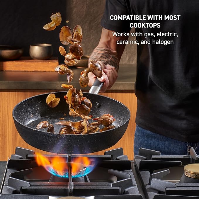 T-Fal Stone Force Platinum Non Stick Fry Pan 12 Inch, Oven Broiler Safe 400°F - Image 7