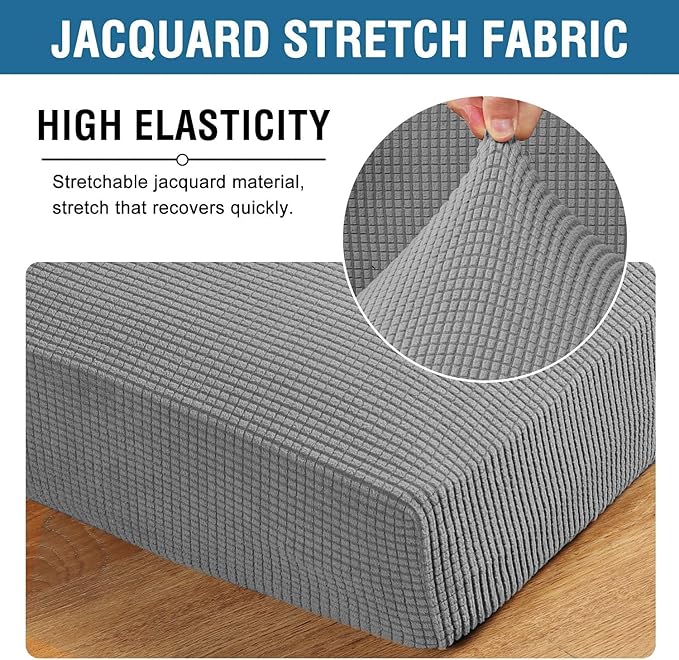 H.VERSAILTEX Super Stretch Individual Seat Cushion Covers Sofa Covers Couch - Image 4