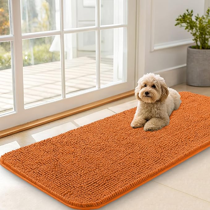OLANLY Dog Door Mat for Muddy Paws 47x20, Absorbs Moisture and Dirt, Absorbent by OLANLY