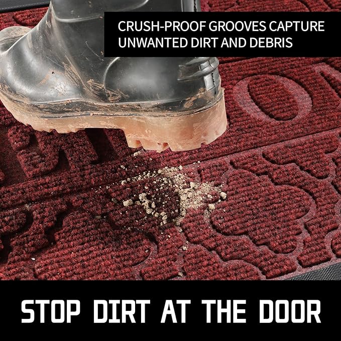 Yimobra Christmas Door Mat Outdoor Indoor 29.5x17, All-Weather Waterproof Front - Image 2