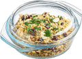 SIMAX Casserole Dish with Lid, 1 Quart Round Glass Casserole, Baking Dish by SIMAX