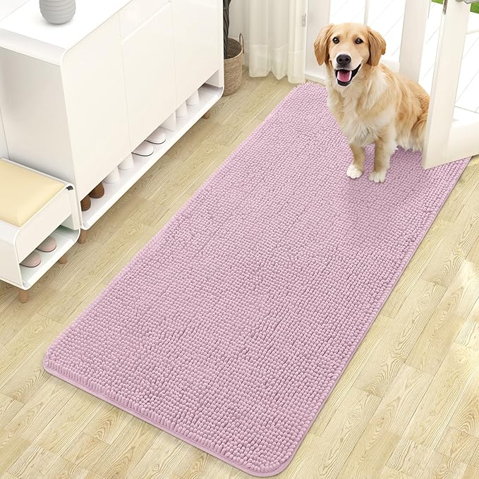 OLANLY Dog Door Mat for Muddy Paws 47x24, Absorbs Moisture and Dirt, Absorbent by OLANLY