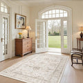 Madane Washable Area Rug 4x6, Low Pile Stain Resistant Vintage Area Rugs by Madane