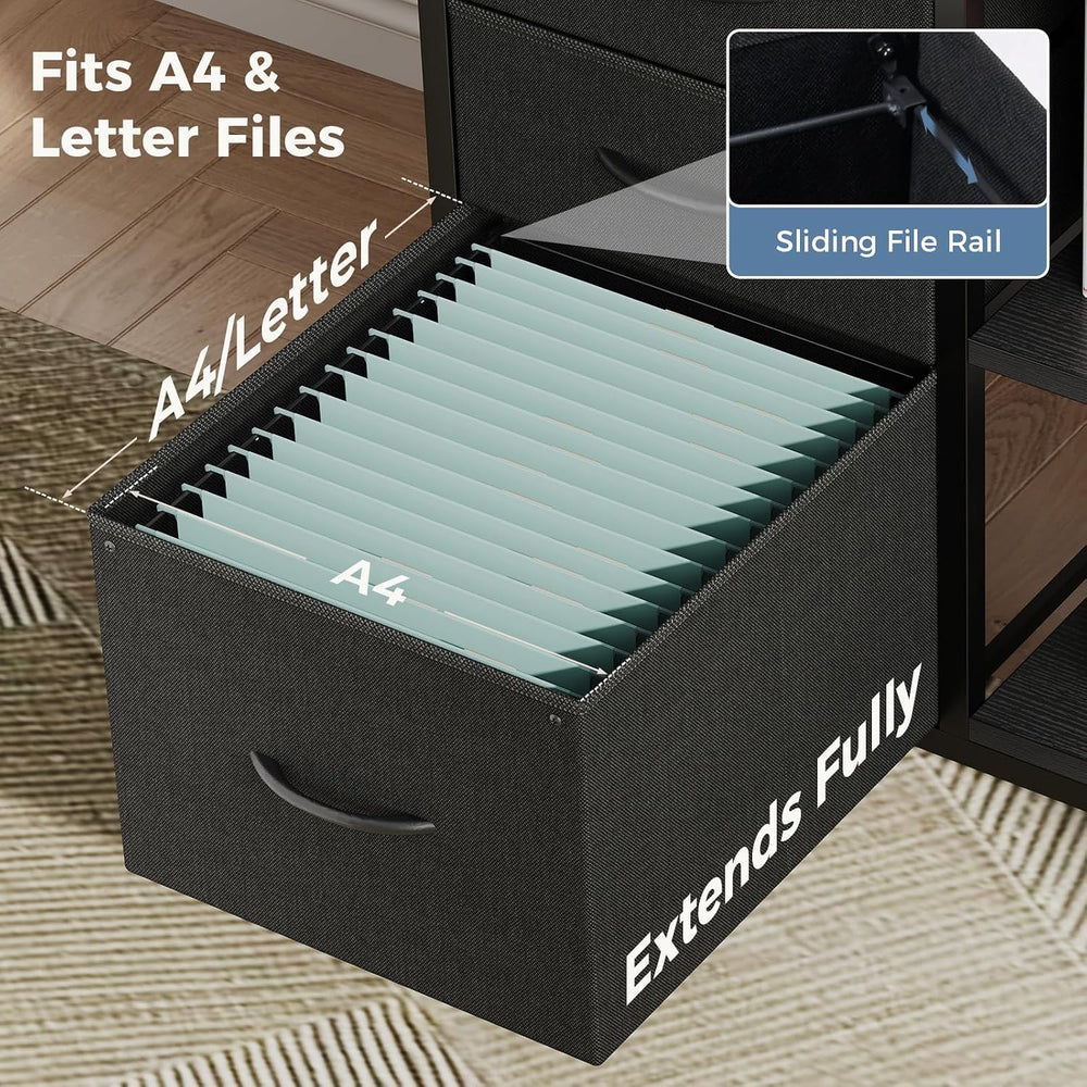 DUMOS 3 Drawer Mobile File Cabinet, Space Saving Rolling Printer Stand | Free...