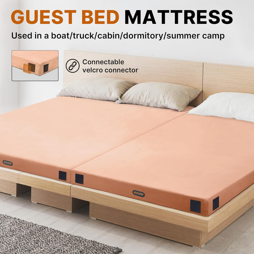 Memory Foam Glamping Roll Up Futon Mattress, Japanese Floor Bed Camping Mattr...