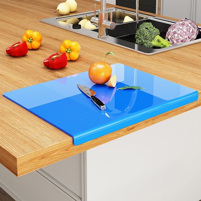 JJL Acrylic Cutting Board with Counter Lip, 16 x 12.5 Inches, and Vegetables by Unknown