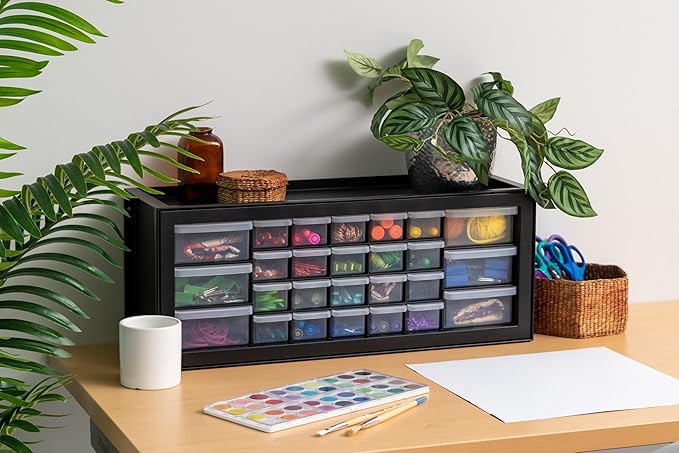 IRIS USA Plastic Storage Drawers, Made in USA, 26-Drawer Organizer, Stackable - Image 9