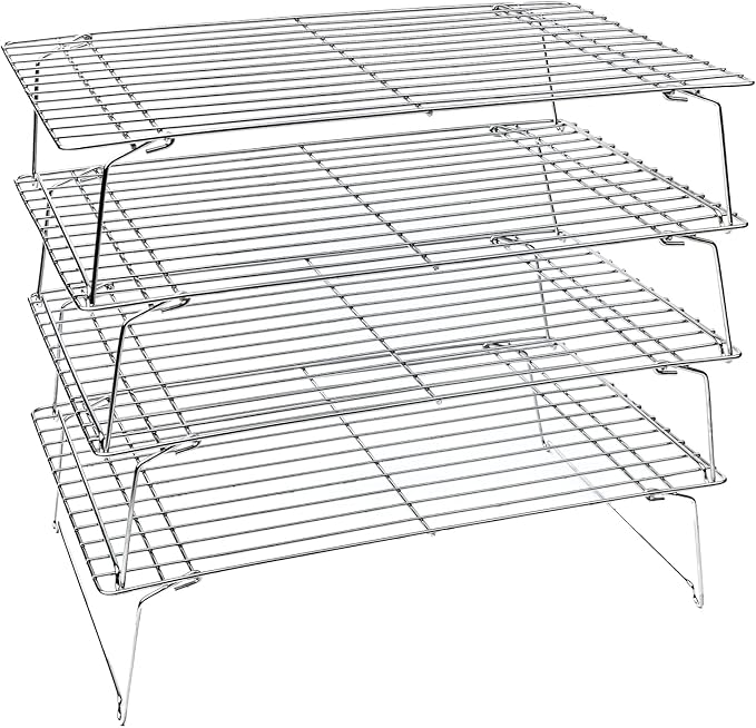 KITCHENATICS 4-Tier Stackable Cooling Racks by KITCHENATICS