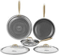 Nonstick Frying Pan Set, 8+10+12 Inch, Honeycomb Stainless Steel Skillet Pans by XBM