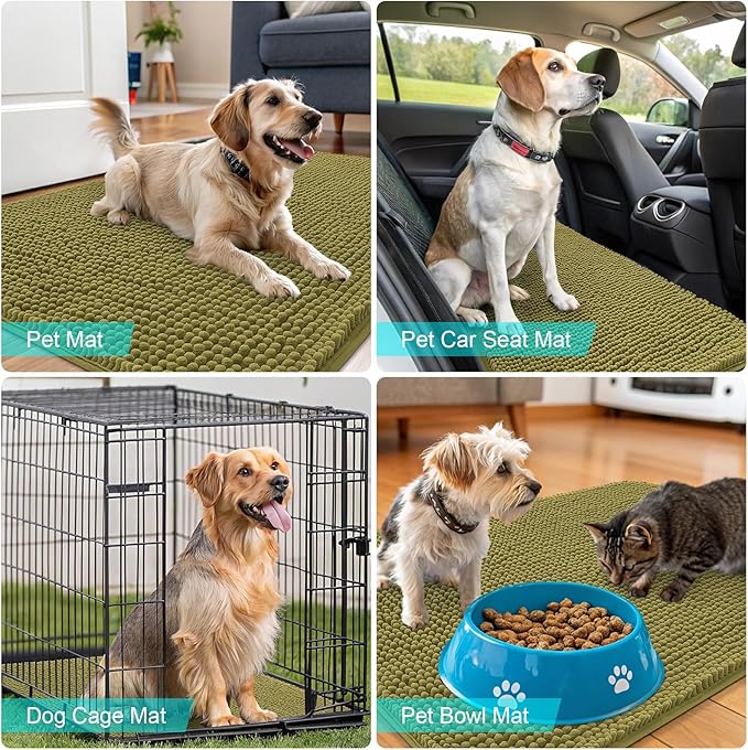 OLANLY Dog Door Mat for Muddy Paws 45x27, Absorbs Moisture and Dirt, Absorbent - Image 7