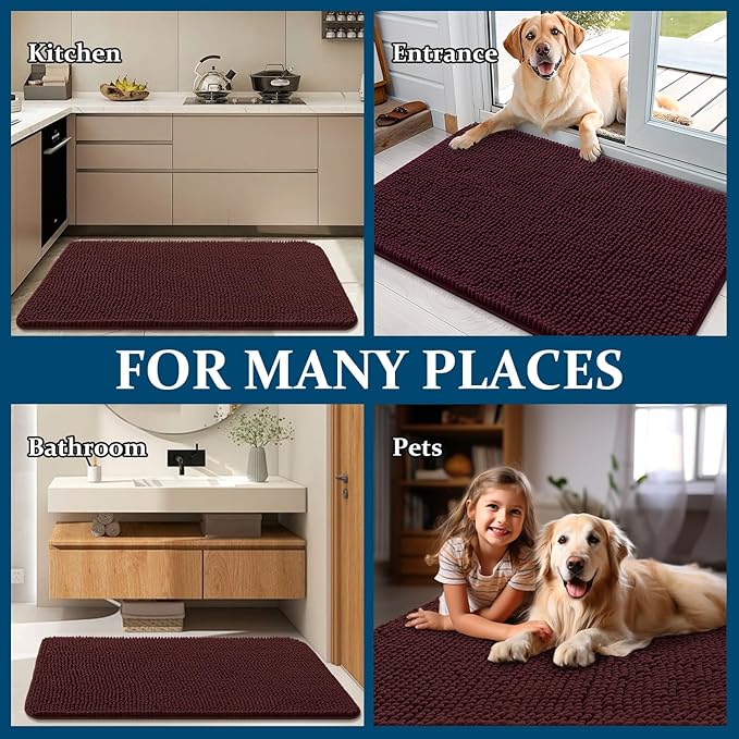 OLANLY Dog Door Mat for Muddy Paws 45x27, Absorbs Moisture and Dirt, Absorbent - Image 8