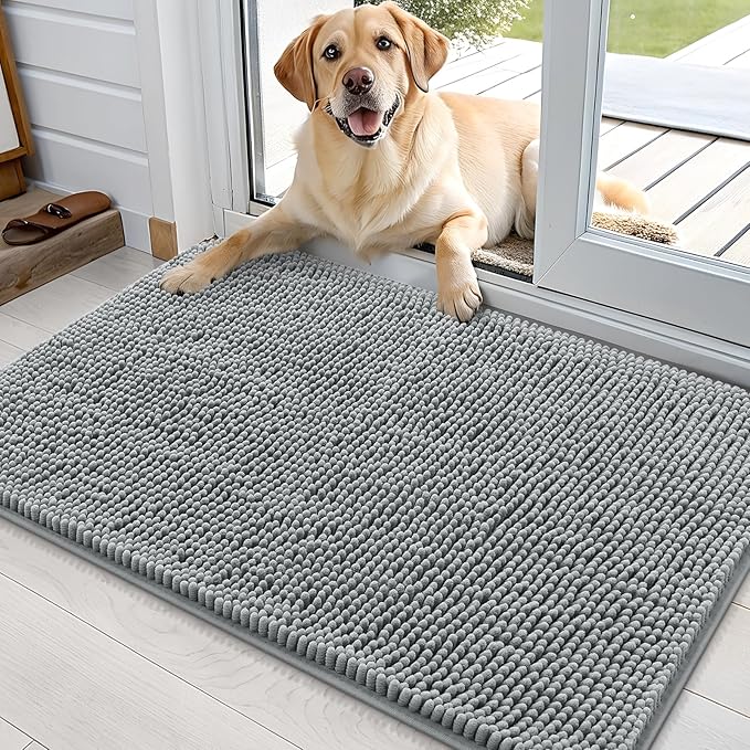 OLANLY Dog Door Mat for Muddy Paws 35x24, Absorbs Moisture and Dirt, Absorbent by OLANLY