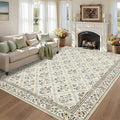 6x9 Machine Washable Area Rugs for Living Room Floral Stain Resistant Soft by GarveeHome