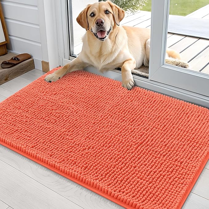 OLANLY Dog Door Mat for Muddy Paws 36x24, Absorbs Moisture and Dirt, Absorbent by OLANLY